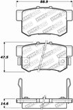 StopTech Performance 00-09 Honda S2000 / 92-07 Accord / 04-10 Acura TSX / 02-06 RSX Rear Brake Pads