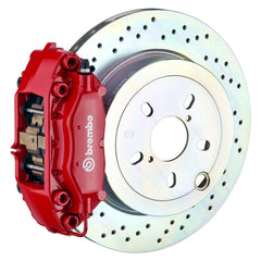 Brembo GT Front Big Brake System with 4 Piston Calipers & Drilled Rotors  for 05-10