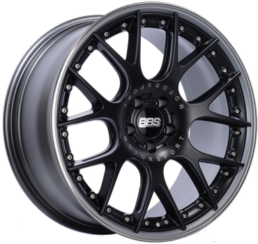 BBS CH-RII 7000 - 22x9.5 5x112 ET22 / 66.5 CB Satin Black Center Platinum Lip SS Rim Protector Wheel